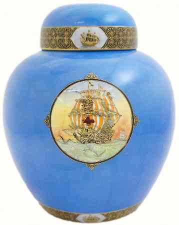 Appraisal: Carltonware Wilkinshaw Robertson Ginger Jar Cover decorated with panels of