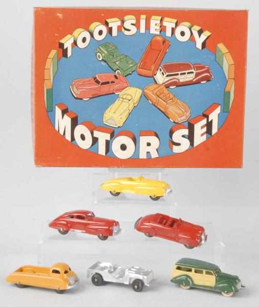 Appraisal: Diecast Tootsietoy No Automobile Motor Set Description American Set include