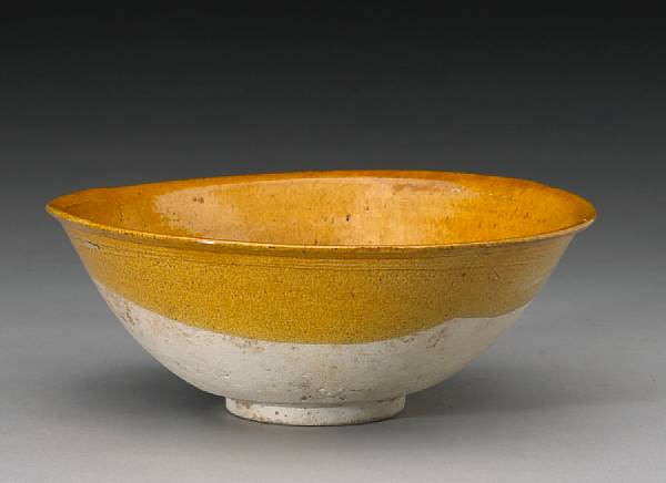 Appraisal: An amber glazed bowl Liao Dynasty Of inverted bell form