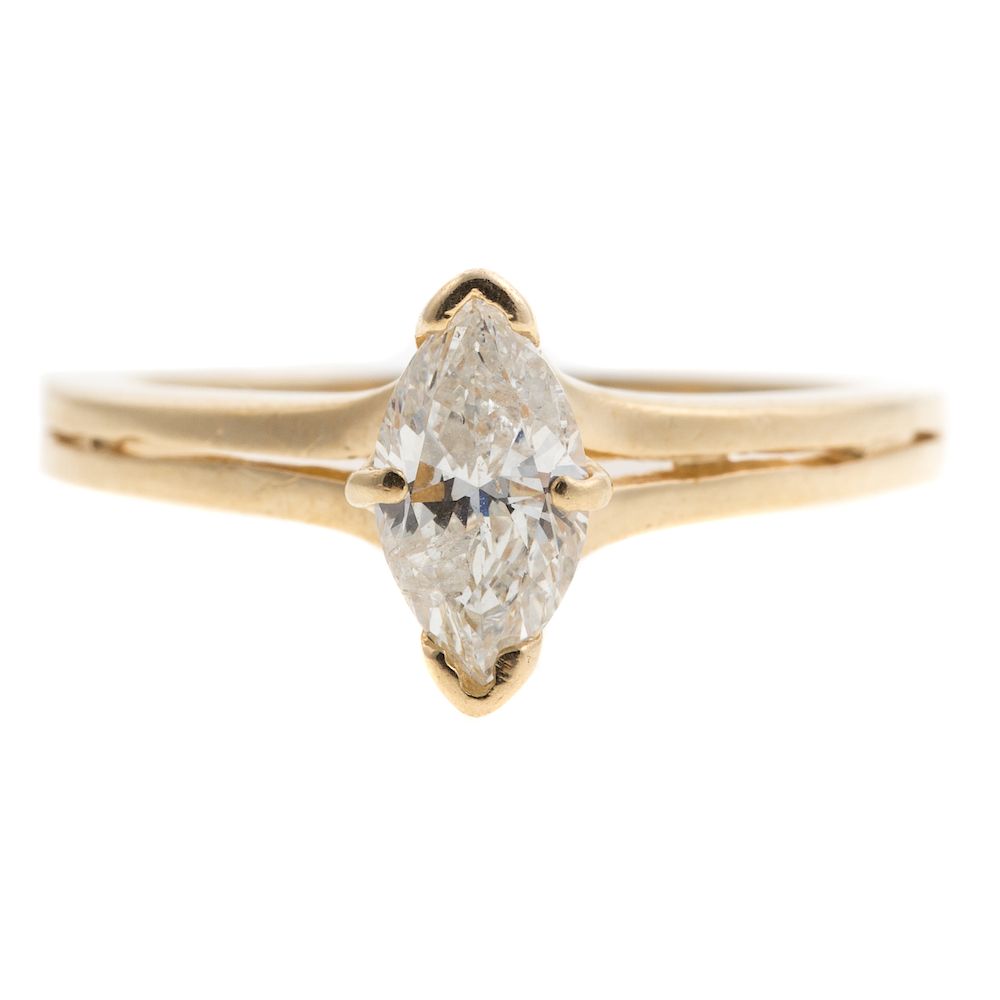 Appraisal: A Ladies Marquise Diamond Engagement Ring K yellow gold diamond