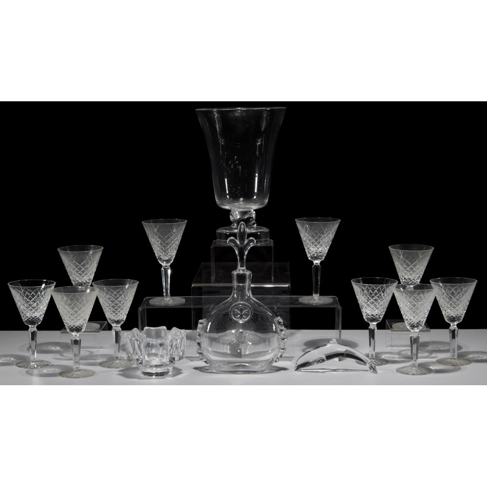 Appraisal: CRYSTAL ASSORTMENT items including Waterford Templemore wine glasses a Baccarat