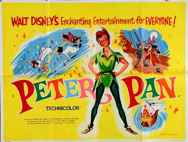 Appraisal: PETER PAN Walt Disney R- Disney British quad x