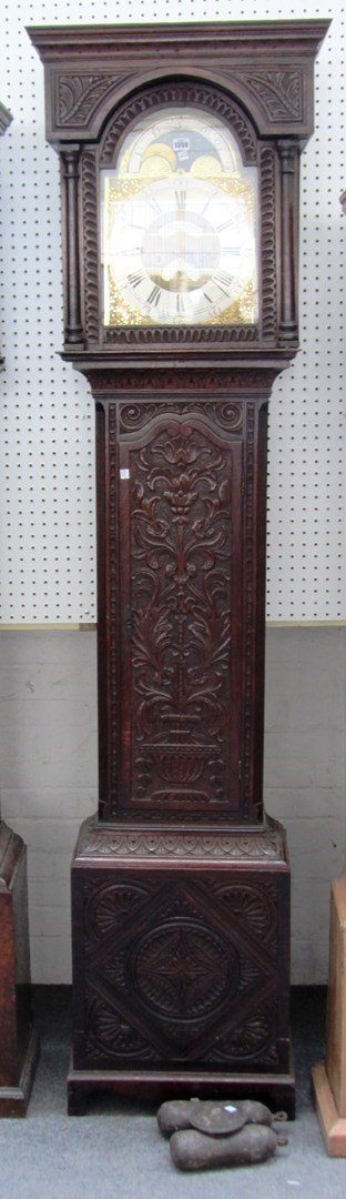 Appraisal: An th century and later oak eight day longcase clock