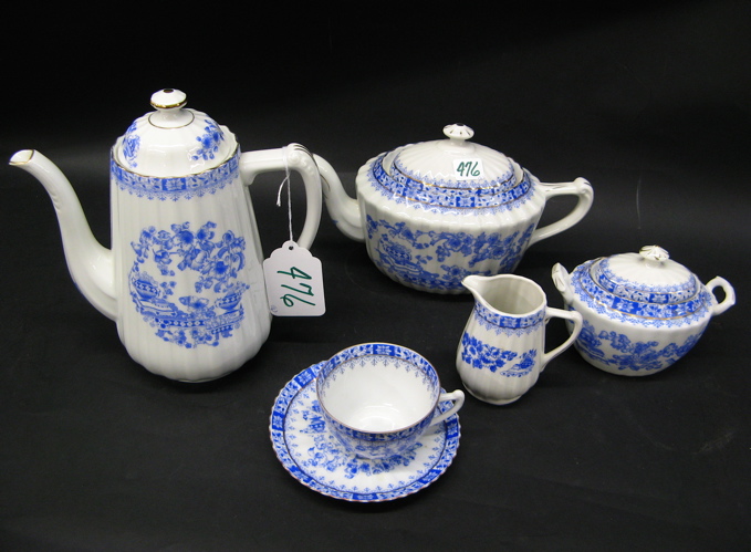 Appraisal: BAVARIAN PIECE PORCELAIN COFFEE AND TEA SET blue on white