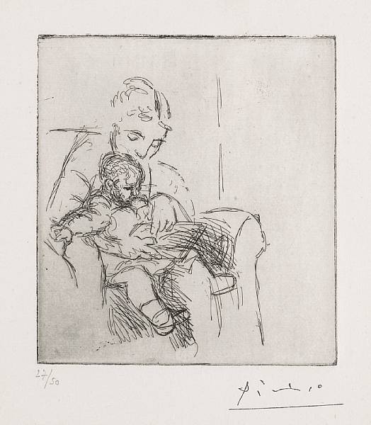 Appraisal: Pablo Picasso Spanish - M re et fils B Ba