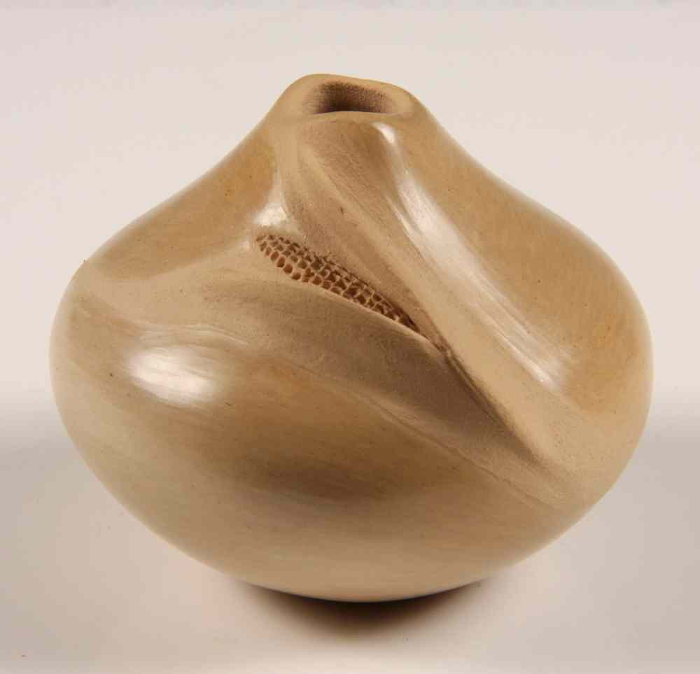 Appraisal: NATIVE AMERICAN POTTERY - Small Gourd Form Vase in glazed