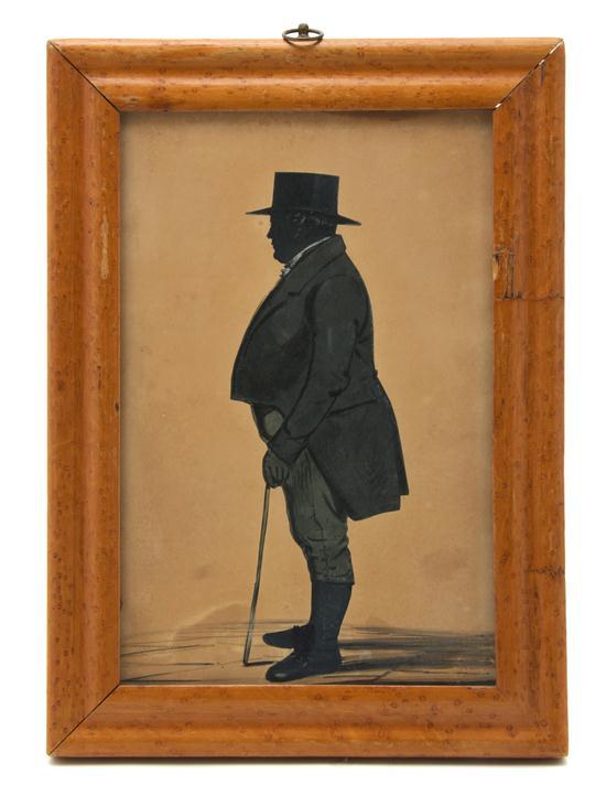 Appraisal: A Silhouette of a Gentleman in a standing pose with