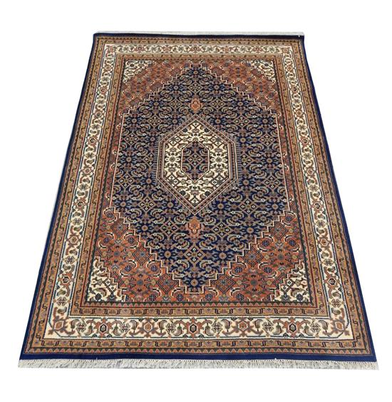 Appraisal: RUG Bijar '' x '' Herati design with blues rust