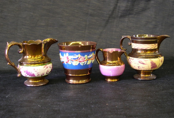 Appraisal: Group of Four Pieces of Lustreware consisting of a diminutive