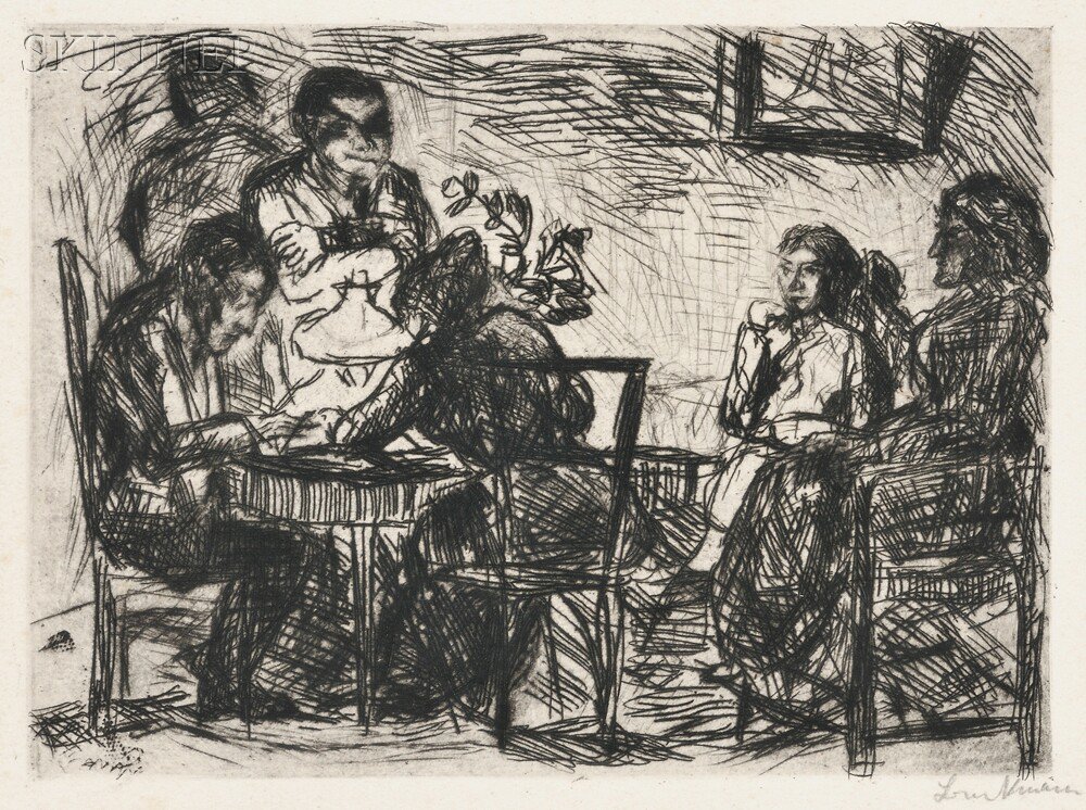 Appraisal: Max Beckmann German - Abendgesellschaft Hofmaier IIIB Signed Beckmann in