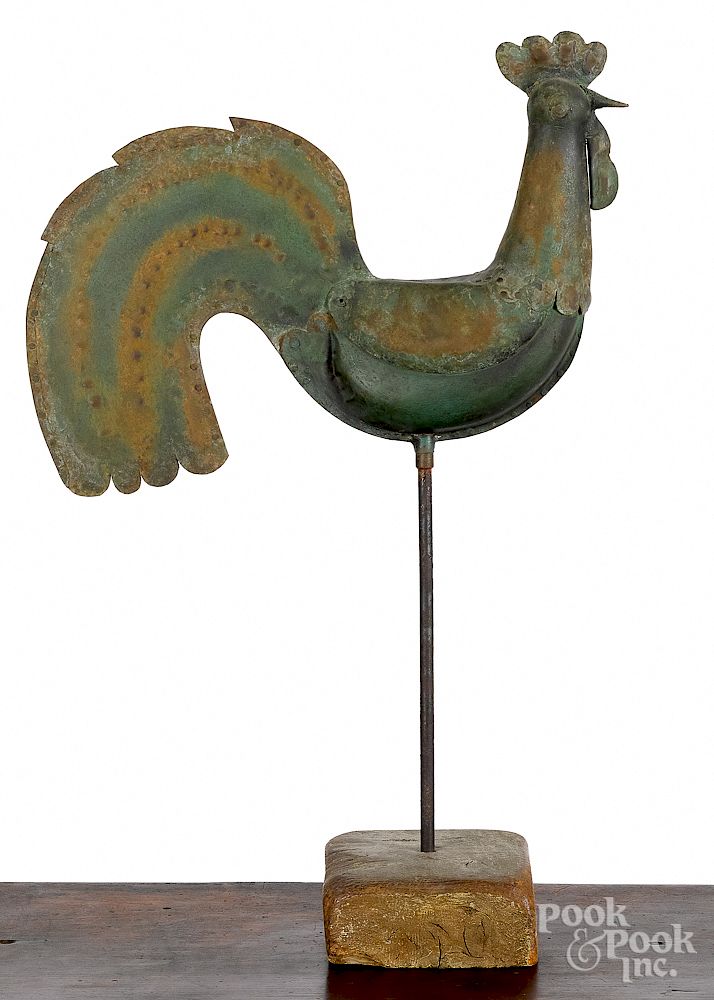 Appraisal: French rooster weathervane Exclusive on Bidsquare French rooster weathervane ca