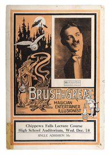 Appraisal: BRUSH EDWIN Two Edwin Brush Window Cards Chicago Windermere Press