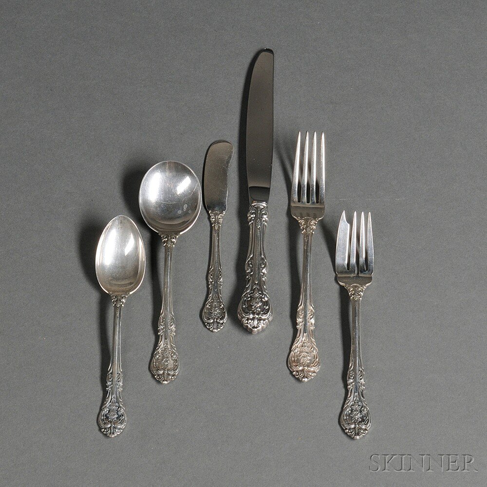 Appraisal: Gorham King Edward Pattern Sterling Silver Flatware Service Providence Rhode