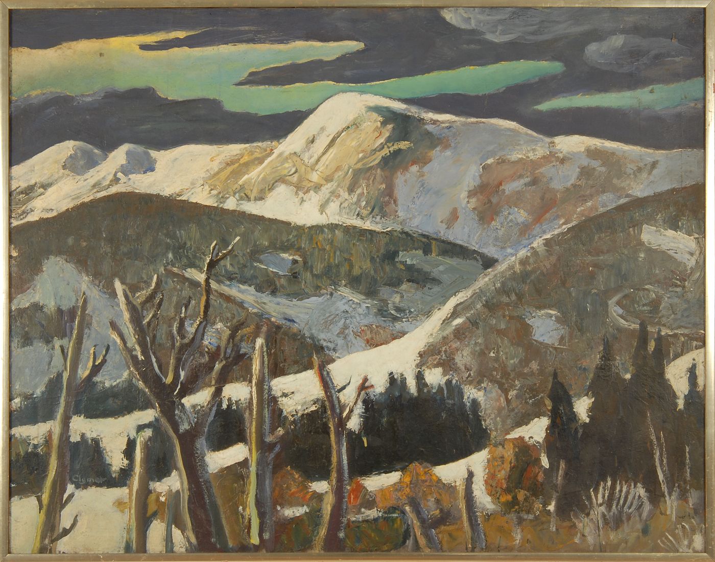 Appraisal: JAMES FLOYD CLYMERAmerican - Snow-covered mountains Signed lower left Clymer