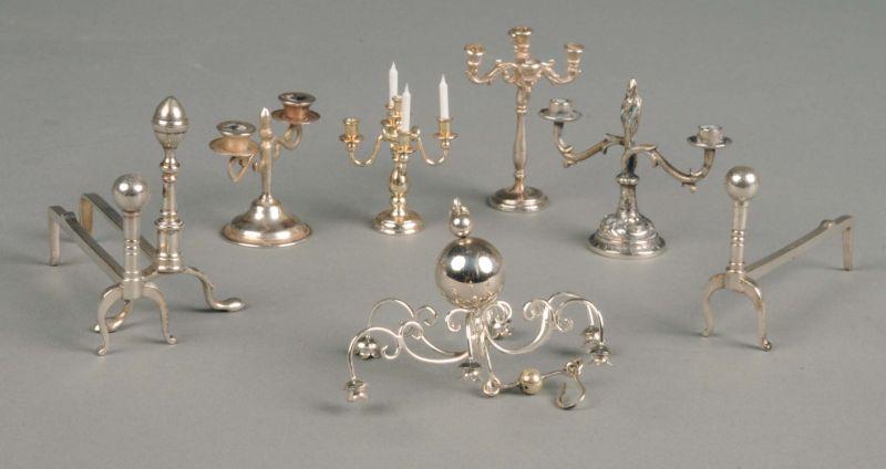 Appraisal: Silver Lighting Fixtures An assortment of sterling silver lighting fixtures