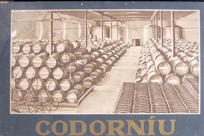 Appraisal: piece Original Viniculture Advertising Placard Codorniu Spain ca x inches