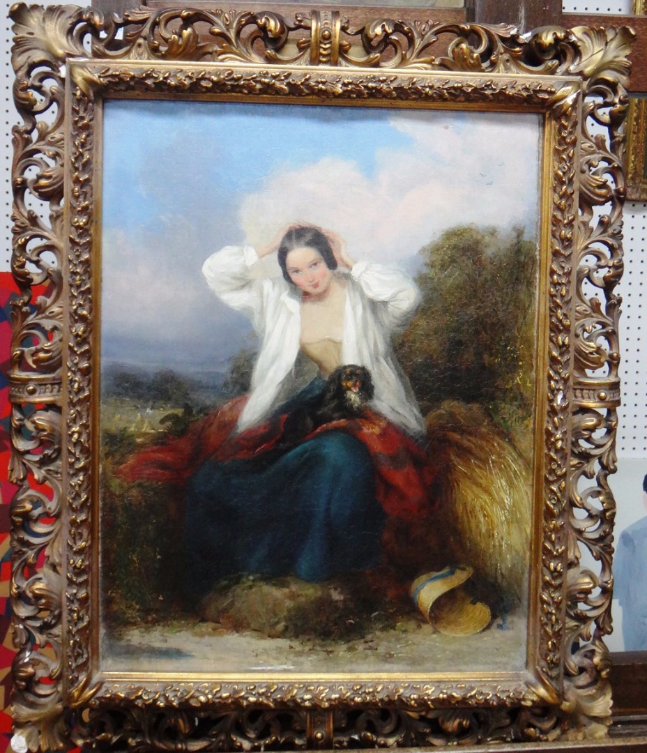 Appraisal: Circle of James John Hill The harvest girl with her