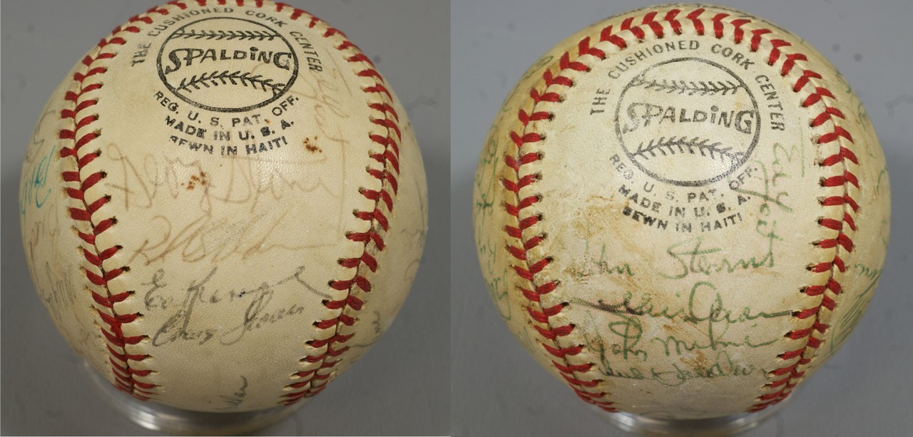 Appraisal: New York Mets team signed balls one with Yogi Berra