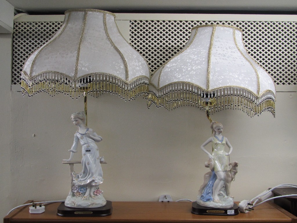 Appraisal: Lot of assorted ceramic figural table lamps etc