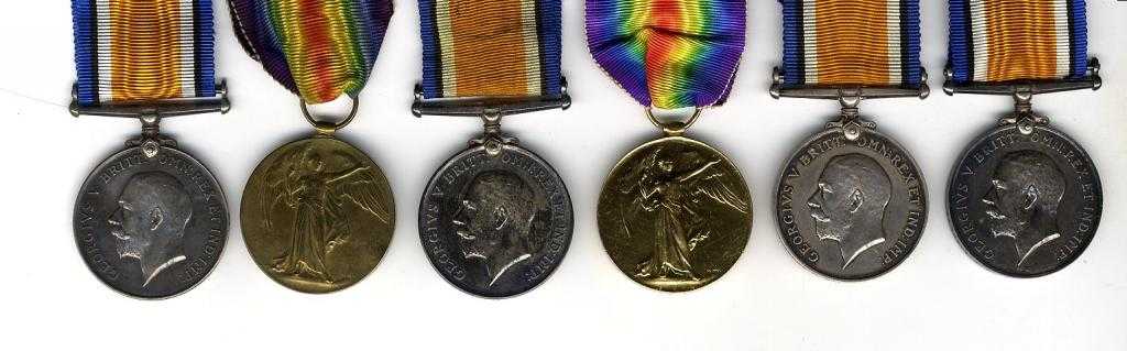 Appraisal: WORLD WAR ONE PAIRS British War Medal and Victory Medal