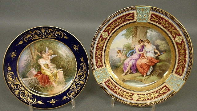 Appraisal: - Two Royal Vienna plates- one signed Herk dia the