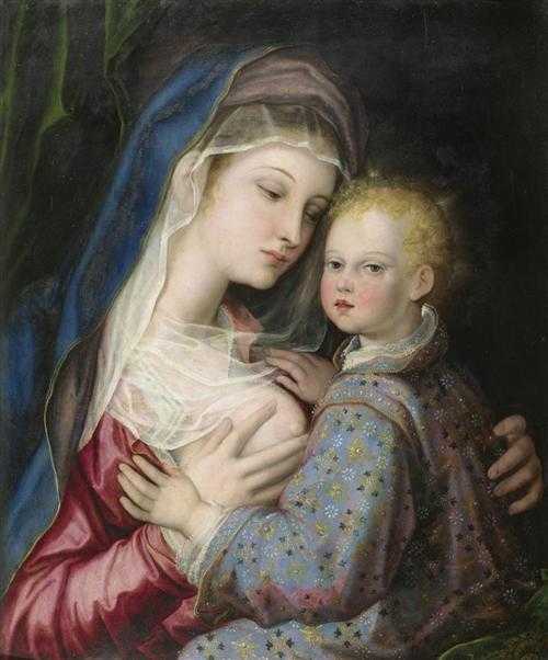 Appraisal: GHIRLANDAIO RIDOLFO DEL Florence Follower of Madonna and Child Oil