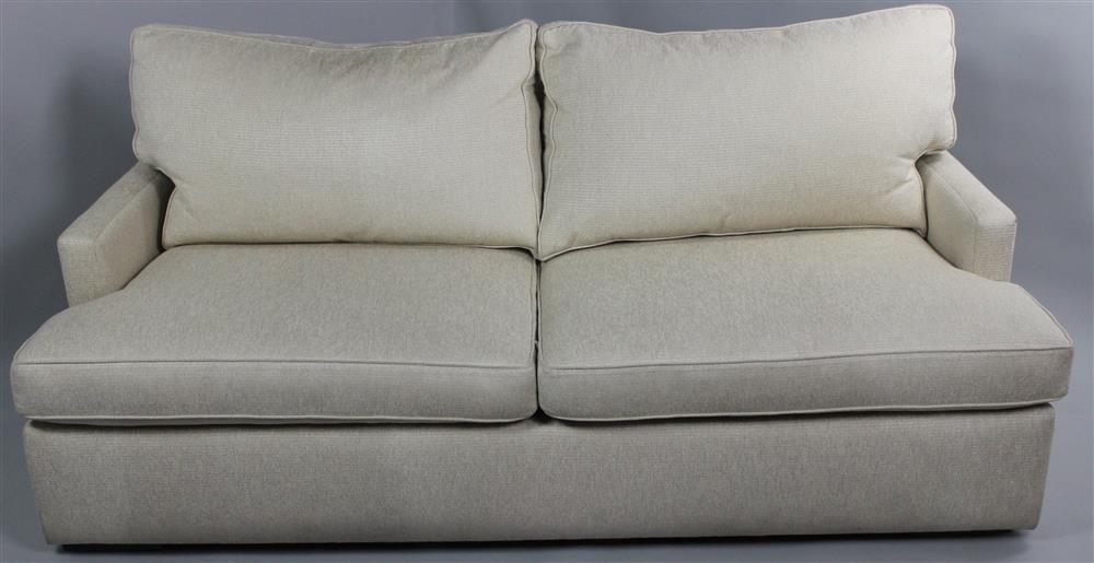 Appraisal: CUSTOM DALLAS COMPANY R JONES CONTEMPORARY TWO CUSHION SOFA straight