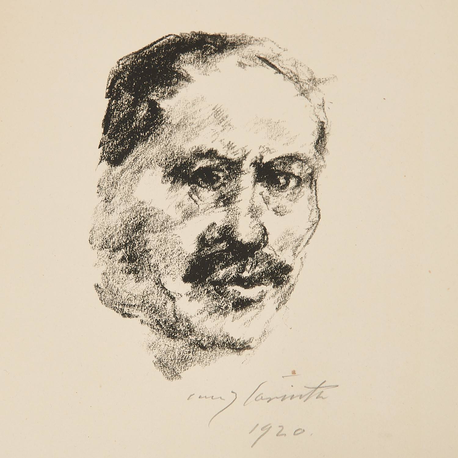 Appraisal: LOVIS CORINTH LITHOGRAPH Lovis Corinth German - Selbstbildnis Self-Portrait Muller