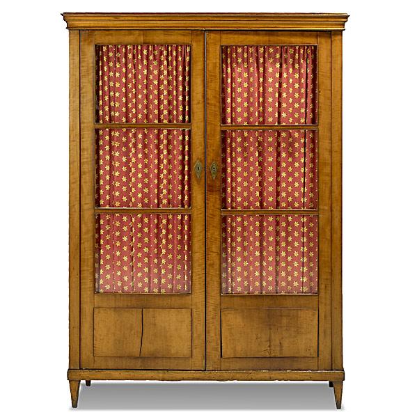 Appraisal: BIEDERMEIER CABINETTwo doors mullioned glass panels th c x x