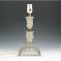 Appraisal: Hobnail glass lamp Unmarked Excellent condition tall