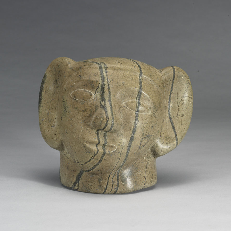 Appraisal: KENOJUAK ASHEVAK - E - Cape Dorset BUST stone x