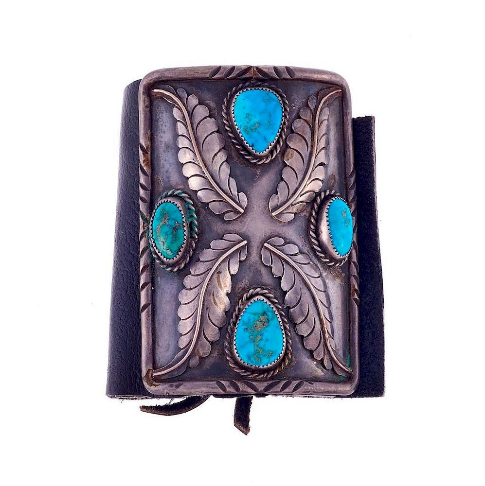 Appraisal: SILVER AND TURQUOISE KETHO Vintage 's Navajo turquoise and silver