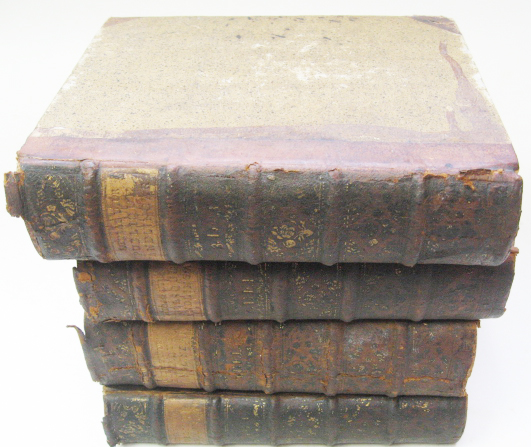 Appraisal: Early German Books Resolutioner leather marble EL Worn bindings some