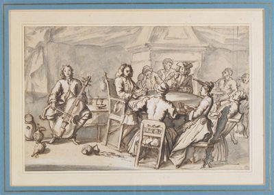 Appraisal: Continental School th Century A tavern scene with a cellist