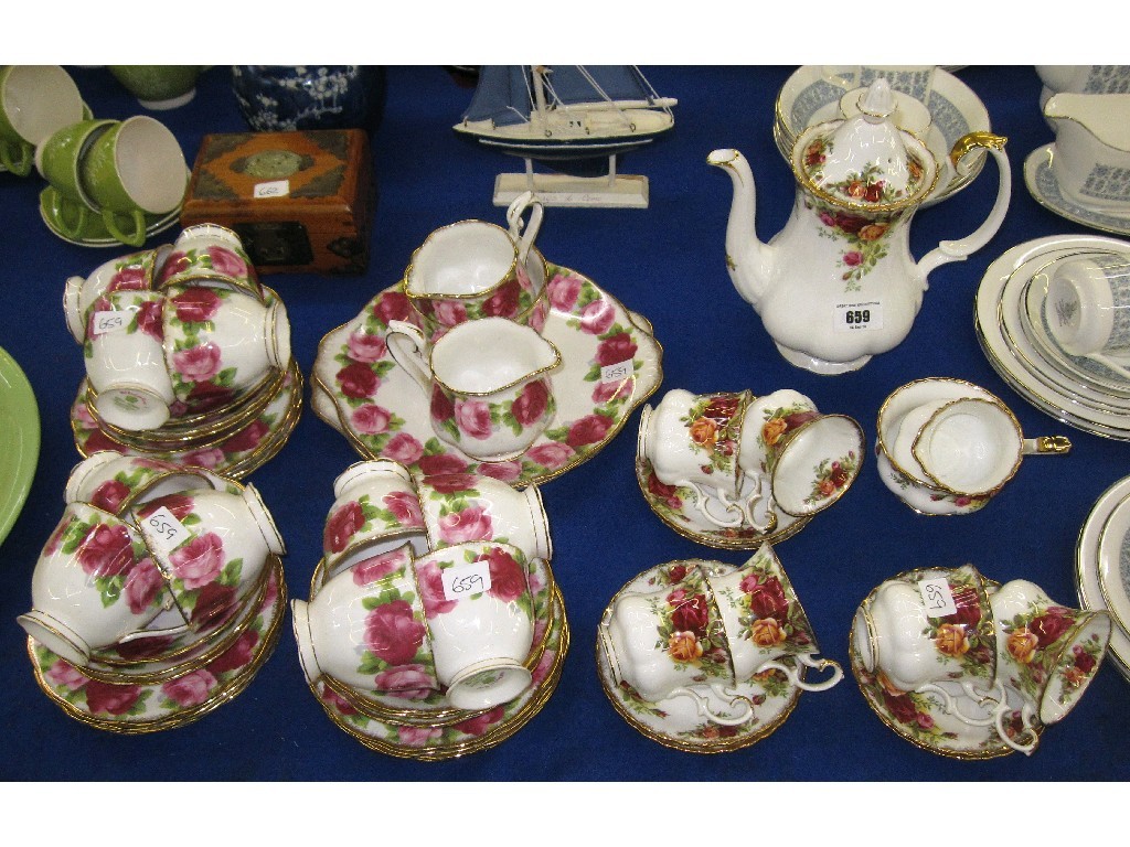 Appraisal: Royal Albert Old Country Roses coffee set and an 'Old