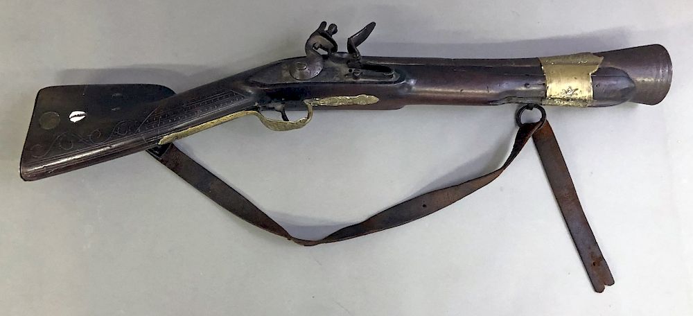 Appraisal: English Flintlock Blunderbuss English flintlock blunderbuss th th c l