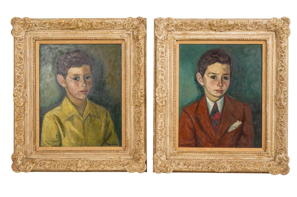 Appraisal: MAX BAND - TWO PORTRAITS each oil on canvas one