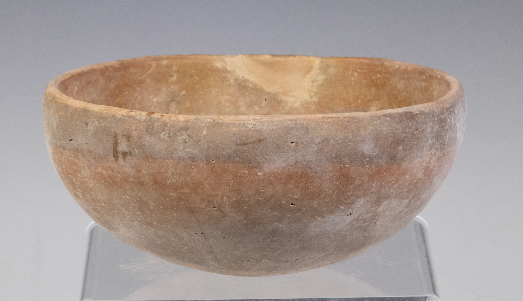 Appraisal: NEOLITHIC TERRACOTTA POTTERY BOWL WITH PAINTED FISH DESIGN ON INTERIOR