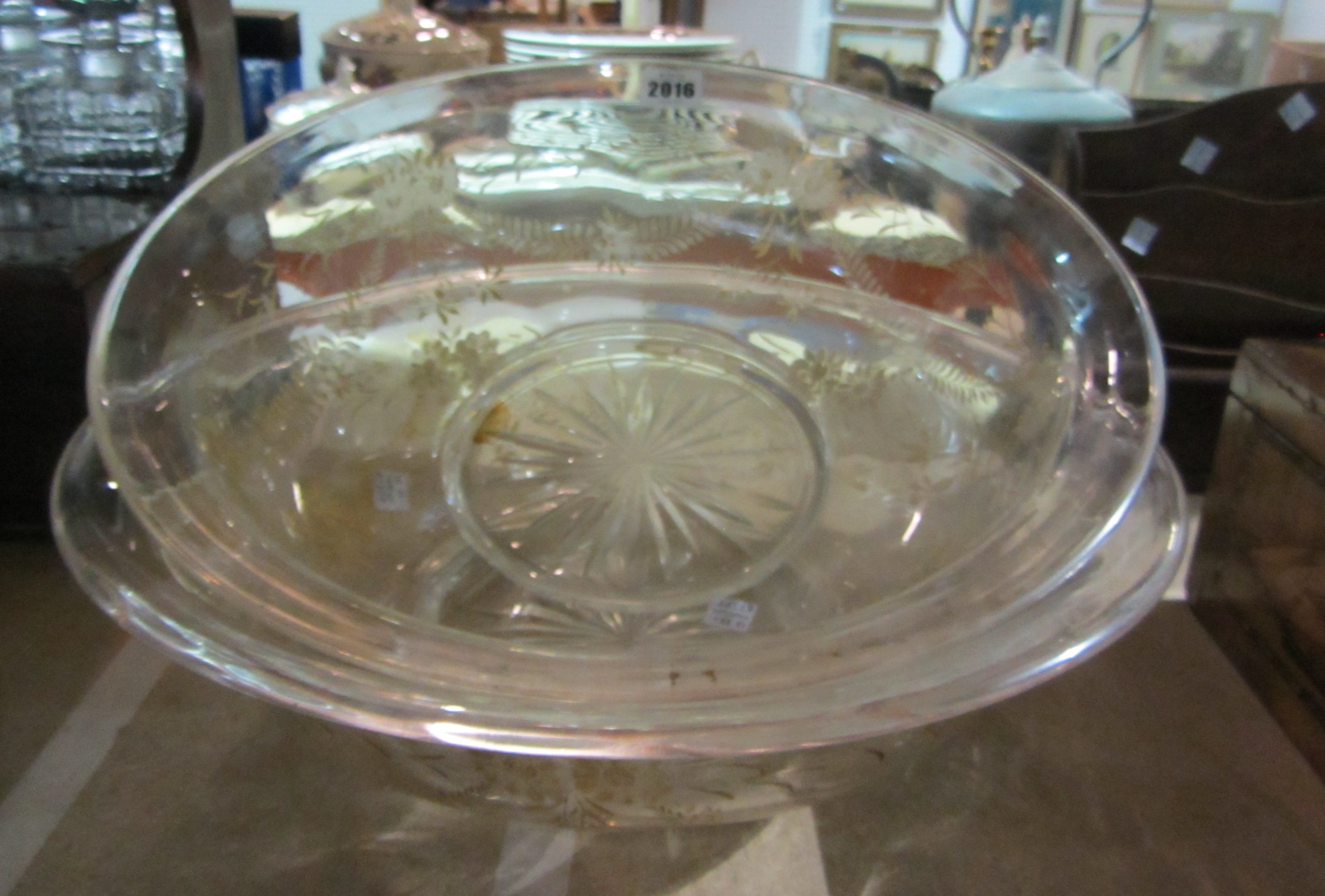 Appraisal: A similar pair of gilt painted glass wash bowls