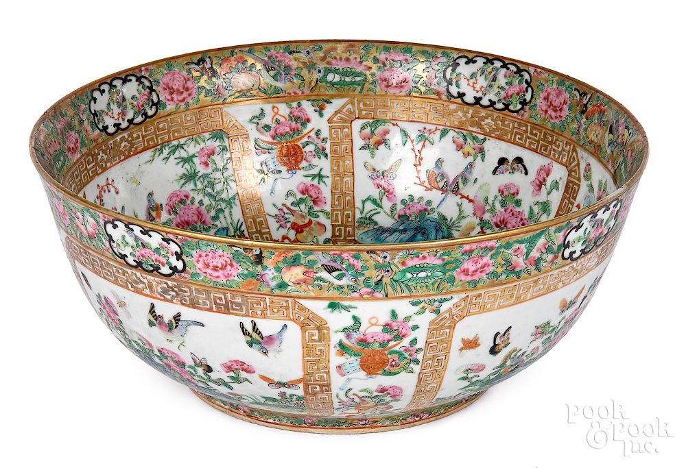 Appraisal: Chinese export porcelain famille rose bowl Chinese export porcelain famille