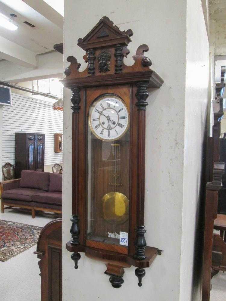 Appraisal: TWO-WEIGHT REGULATOR WALL CLOCK German late th century walnut and