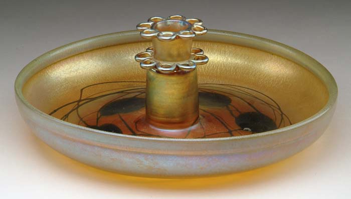 Appraisal: TIFFANY STUDIOS CENTER BOWL WITH FROG Extra large Tiffany center