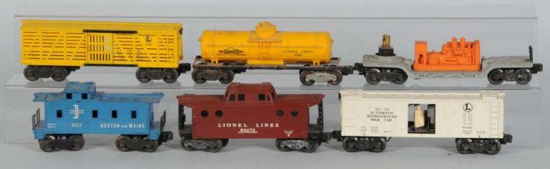 Appraisal: Lot of Lionel O-Gauge Freight Cars Description Post-war Includes cabooses