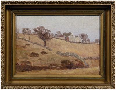 Appraisal: John William Bentley painting New York California - landscape with