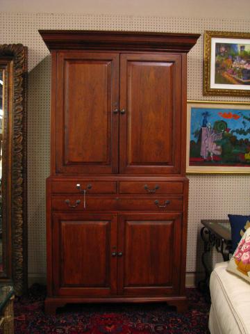 Appraisal: Bob Timberlake Lexington two piece cherry media armoire with two