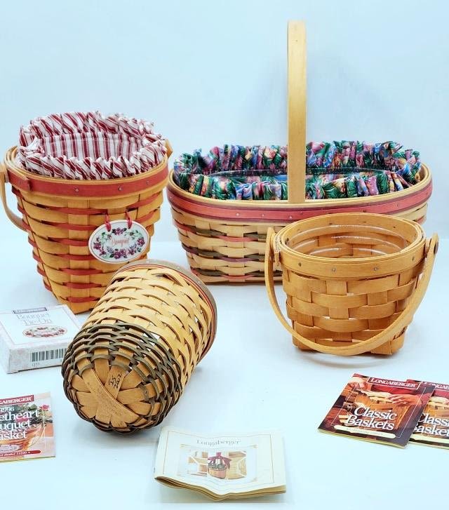 Appraisal: Group of small Longaberger Baskets includes Santa's Helper Basket with