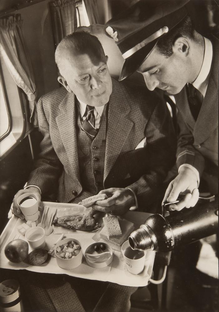 Appraisal: MARGARET BOURKE-WHITE SILVER GELATIN TWA CABIN MEAL Margaret Bourke-White American