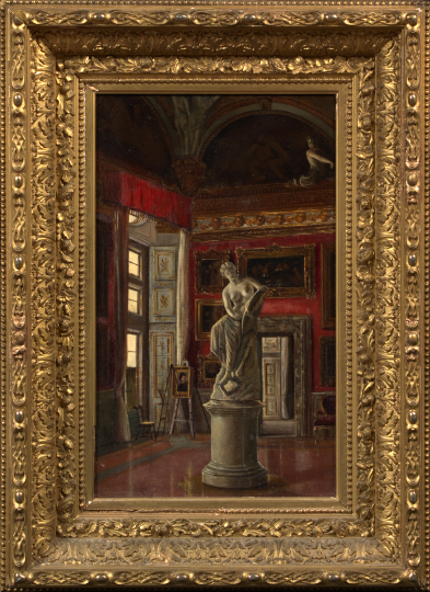 Appraisal: After Domenico Pesenti Italian - Salon Interior oil on canvas