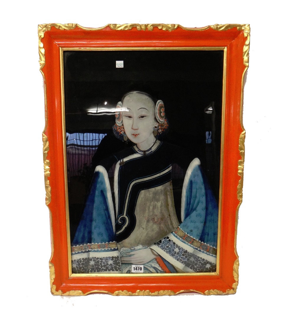 Appraisal: A Chinese reverse glass painting late th early th century