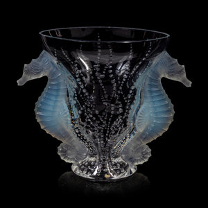 Appraisal: A Lalique Poseidon Vase Second Half th Century numbered to